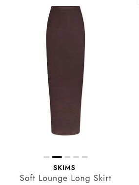 SKIMS Soft Lounge Long Maxi Skirt Phoenix Espresso Brown XXS NWT!!
